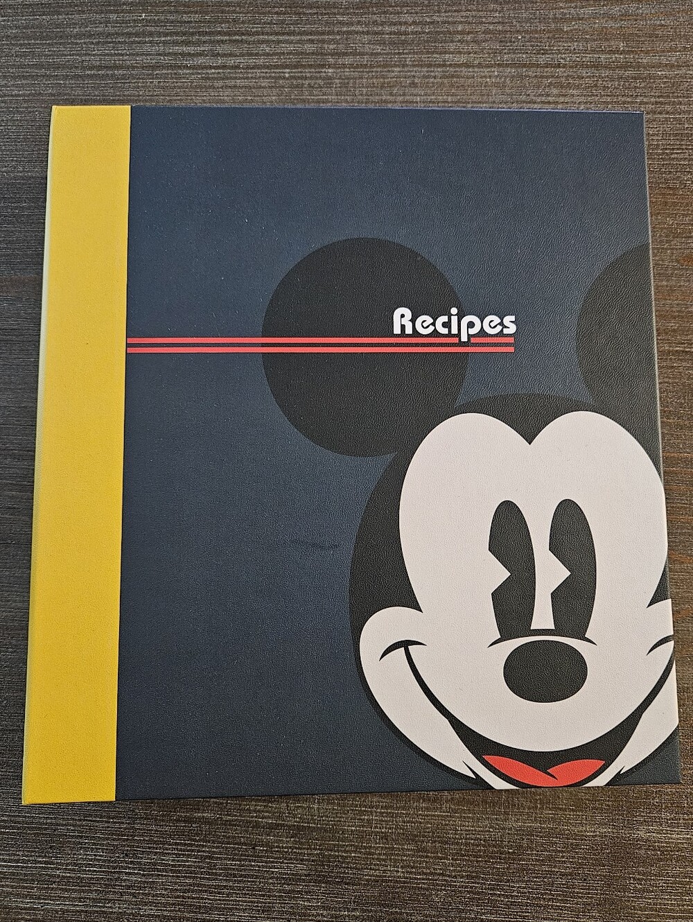 Hallmark Disney Recipe Binder with Bold Abstract Print Red, Yellow, Black New